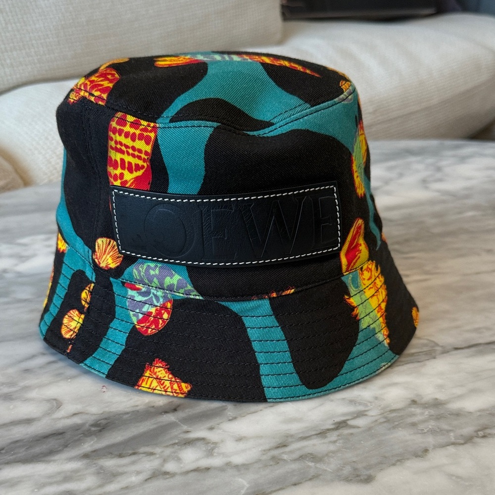 LOEWE

Paula's Ibiza Canvas Fisherman Hat In Shell Print
